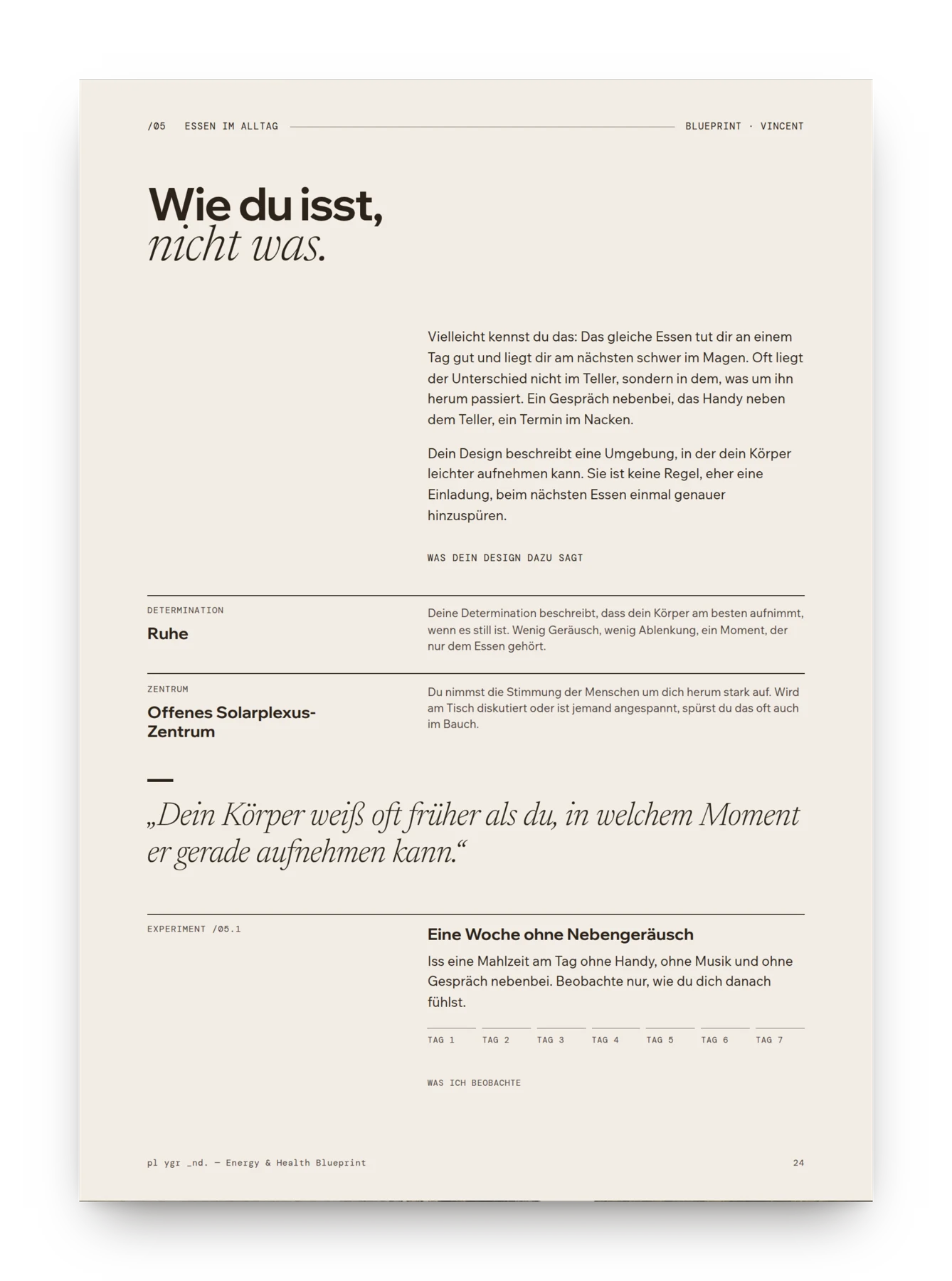 Seite: Wie du isst, nicht was