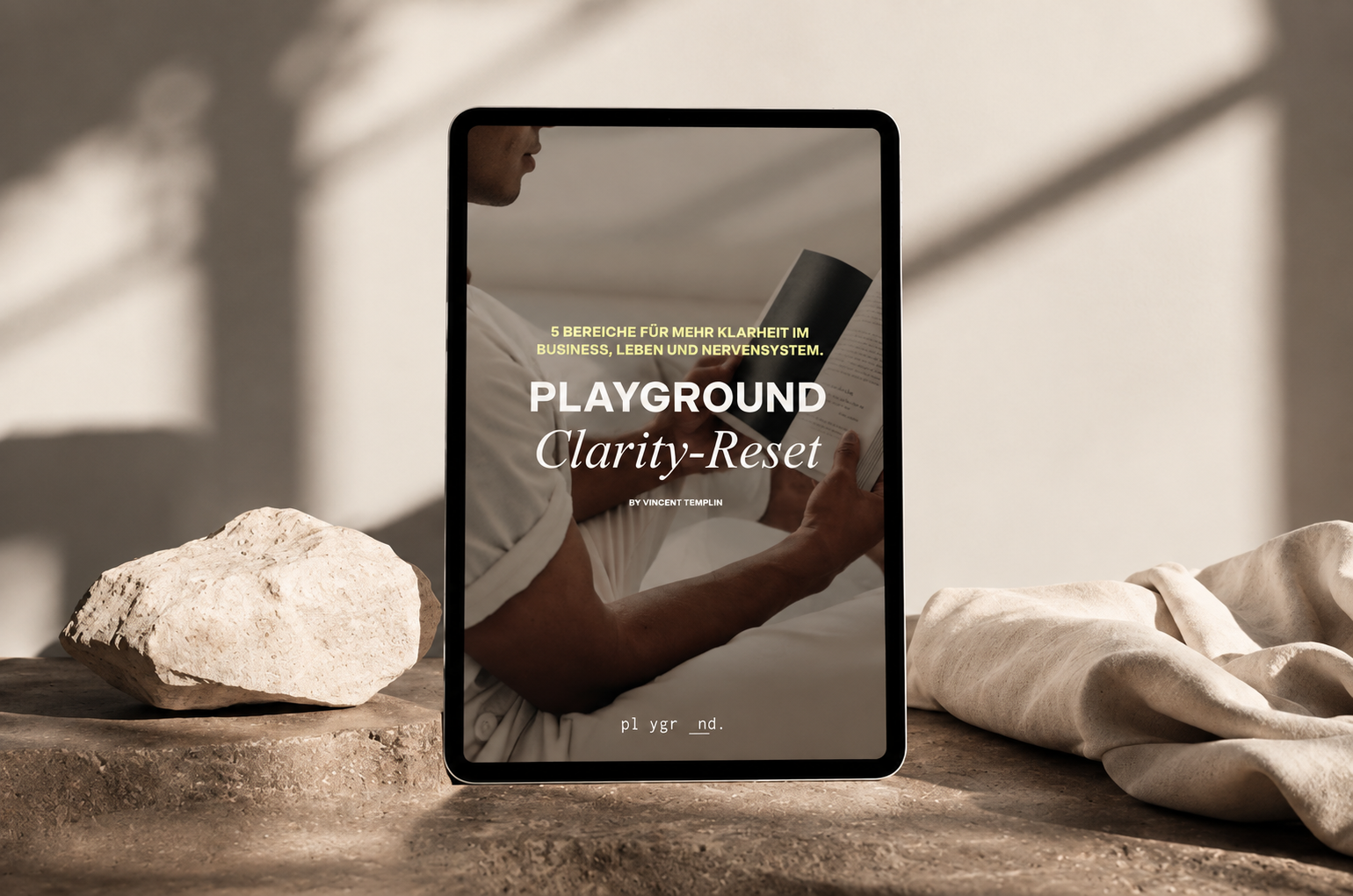 Cover des kostenlosen Playground Clarity-Reset: fünf Bereiche für mehr Klarheit in Business, Leben und Nervensystem