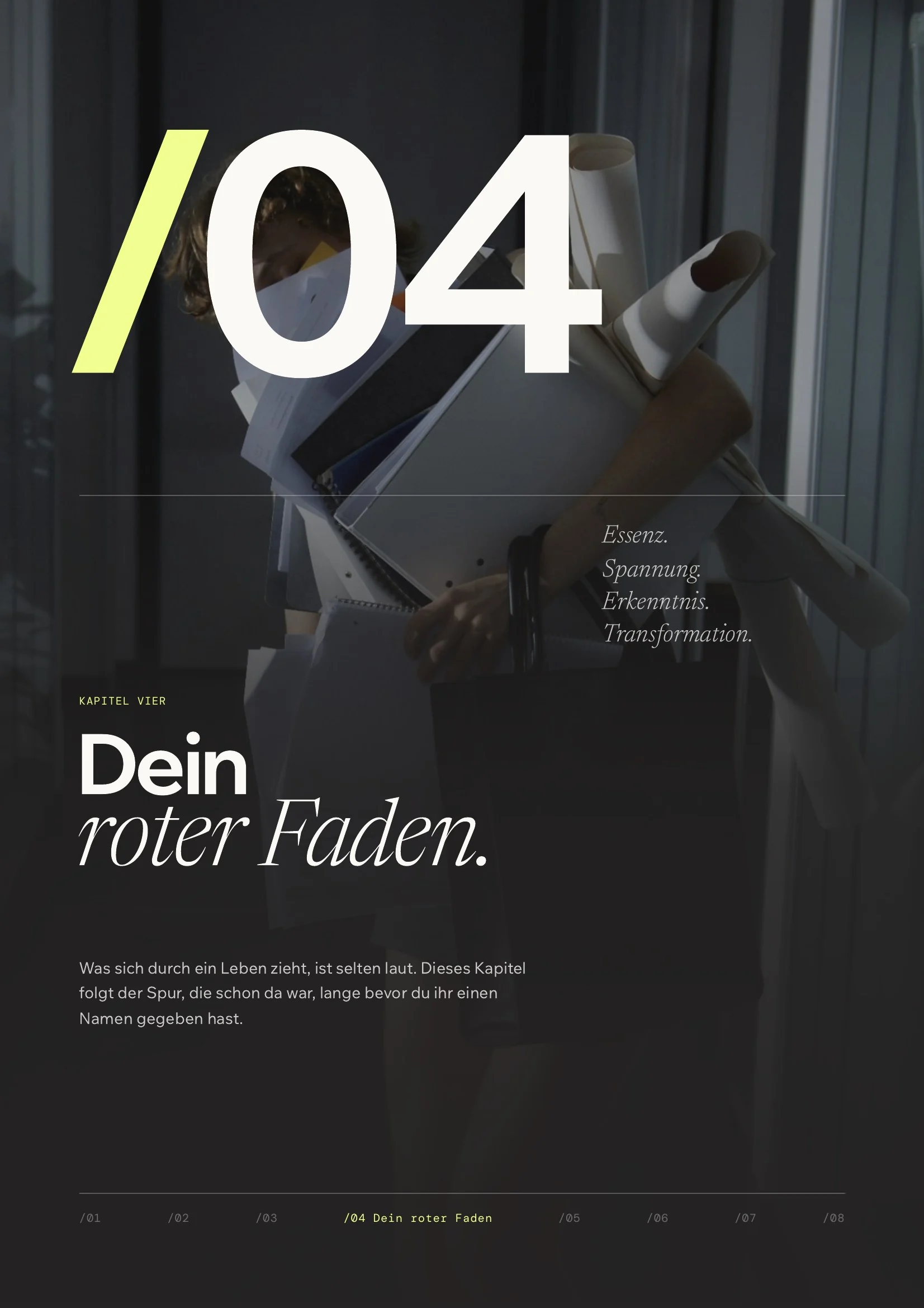 Seite aus dem Business Blueprint: Kapitel 04 „Dein roter Faden“