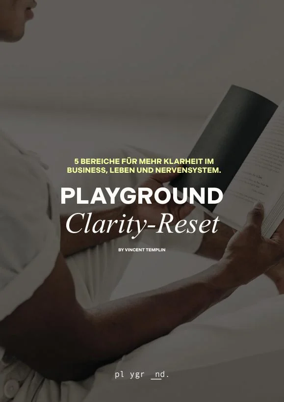 Cover des kostenlosen Playground Clarity-Reset: fünf Bereiche für mehr Klarheit in Business, Leben und Nervensystem